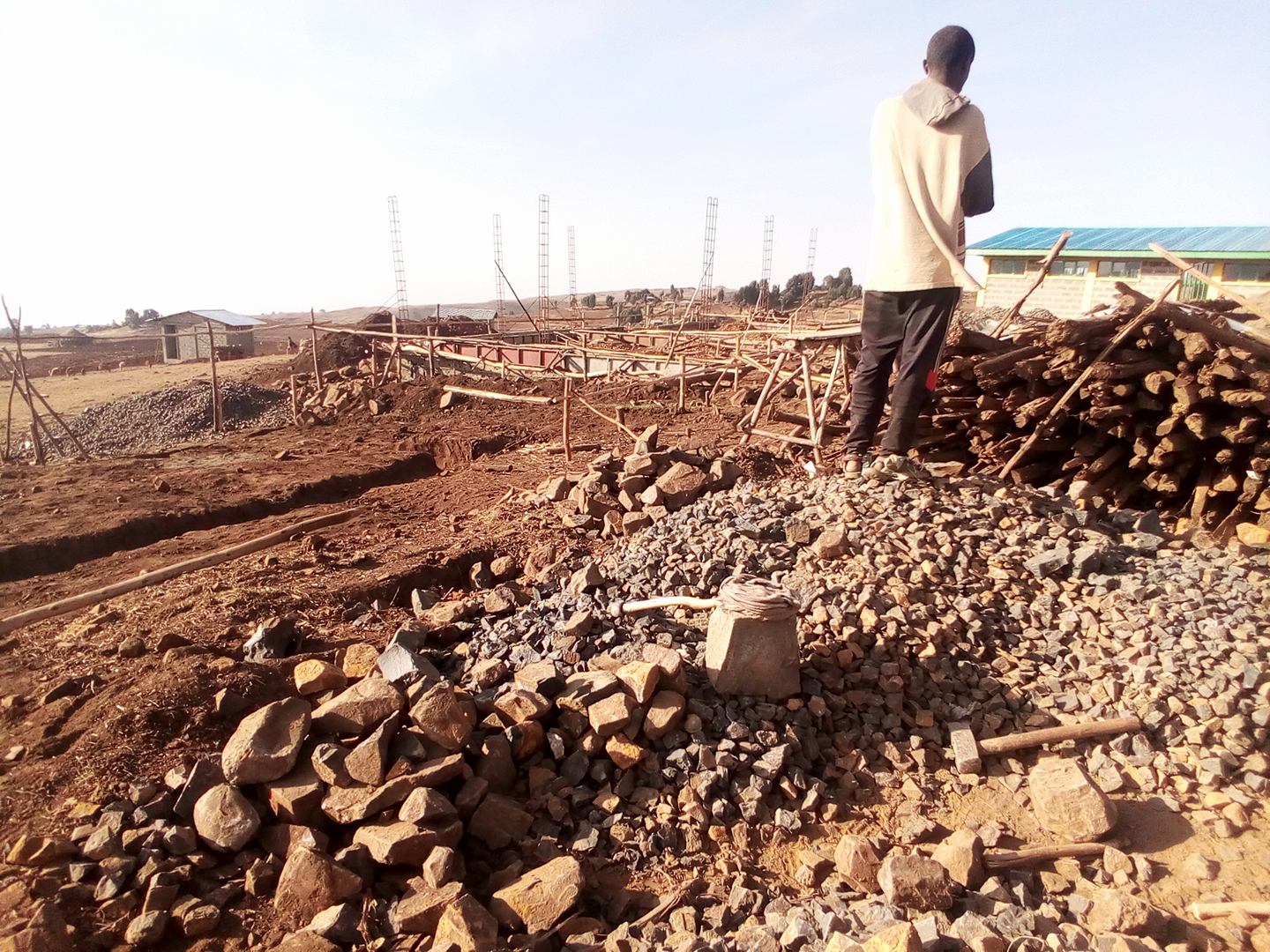 construction de l'école de Sona Ethiopie